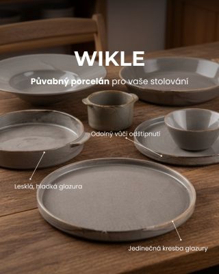 Jemná glazura, tiché odlesky, kresba, která není nikdy stejná. Pro pomalé snídaně, rodinné večeře i chvíle, kdy chcete mít...